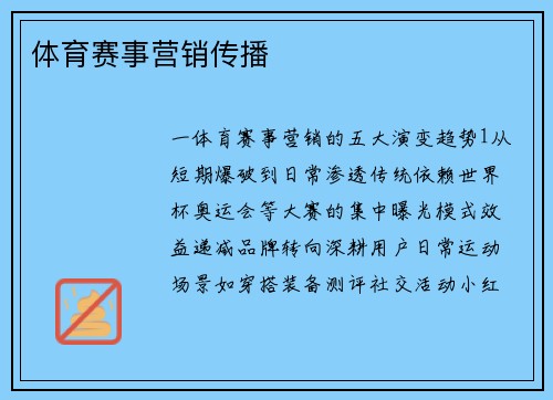 体育赛事营销传播